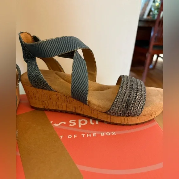 New Easy spirit blue Women's Comfort Wedge Sandals sz 7 - Picture 5 of 6